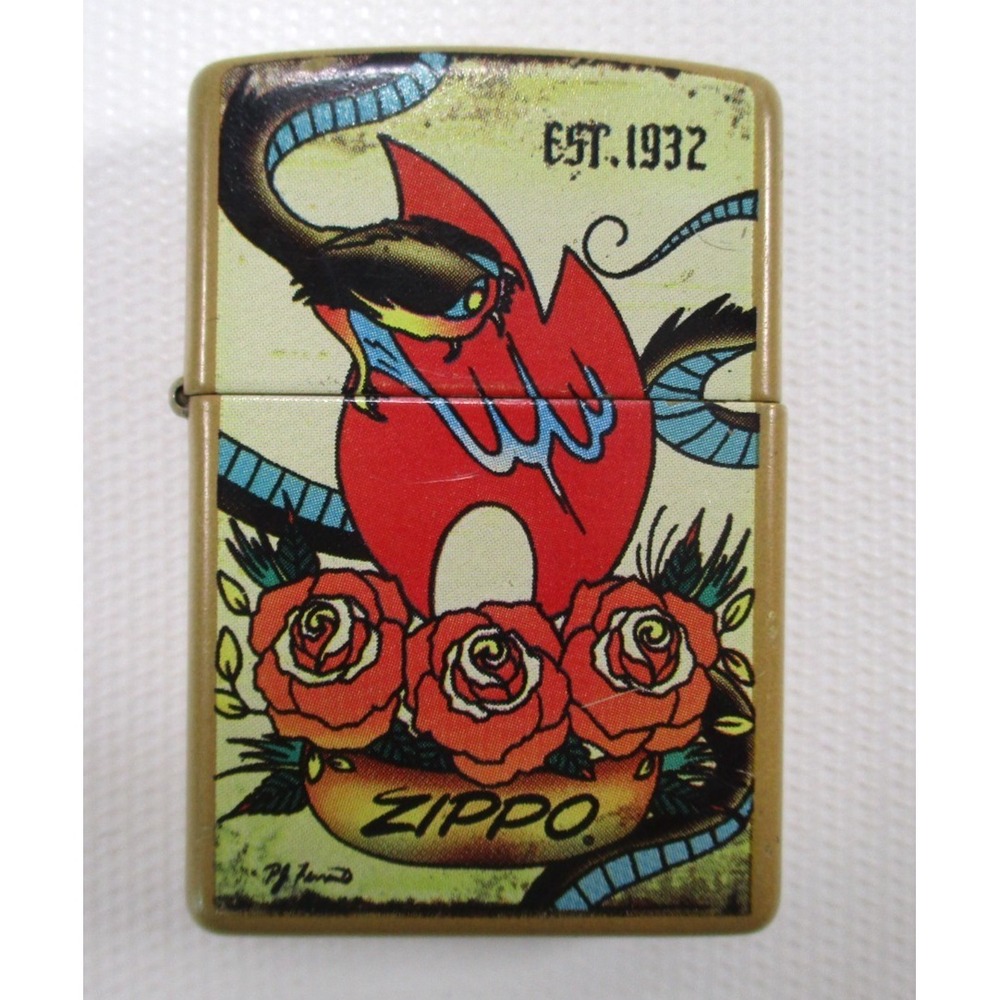 Vintage Zippo Tattoo Art Tattoo Honey Gold 24043